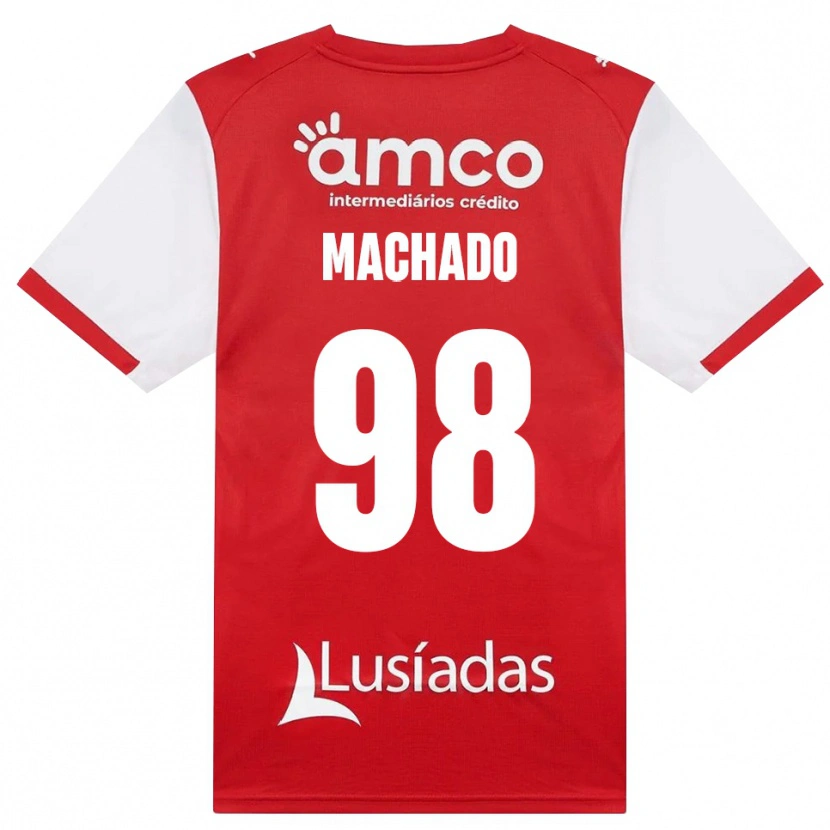 DanxenメンズGonçalo Machado#98ホワイト レッド ブラックホームシャツ2026/27ジャージーユニフォーム