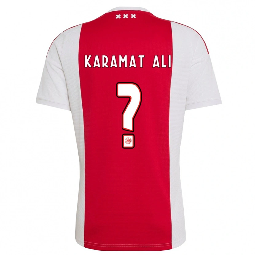 DanxenメンズYaïr Karamat Ali#0レッド ホワイト イエローホームシャツ2026/27ジャージーユニフォーム