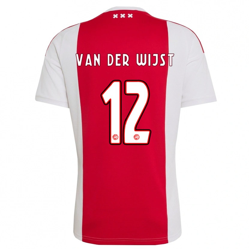 DanxenメンズGiovanni Van Der Wijst#12レッド ホワイト イエローホームシャツ2026/27ジャージーユニフォーム
