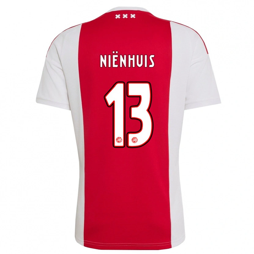 DanxenメンズLois Niënhuis#13レッド ホワイト イエローホームシャツ2026/27ジャージーユニフォーム