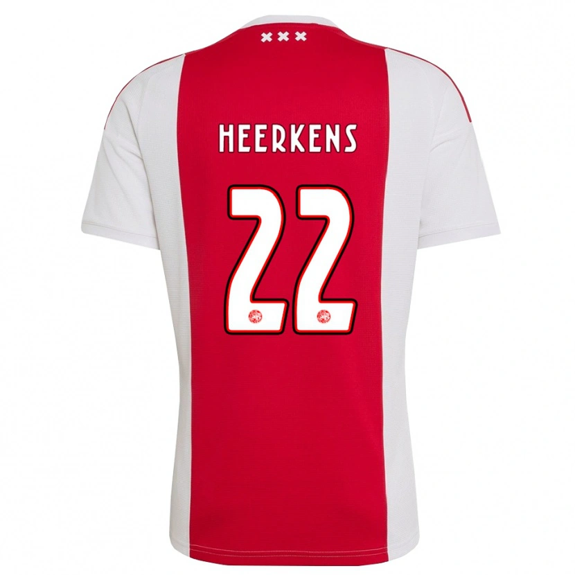 DanxenメンズJoeri Heerkens#22レッド ホワイト イエローホームシャツ2026/27ジャージーユニフォーム