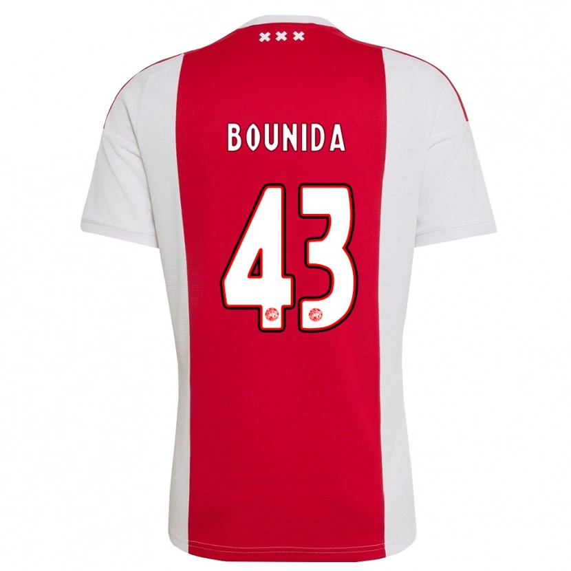DanxenメンズRayane Bounida#43レッド ホワイト イエローホームシャツ2026/27ジャージーユニフォーム