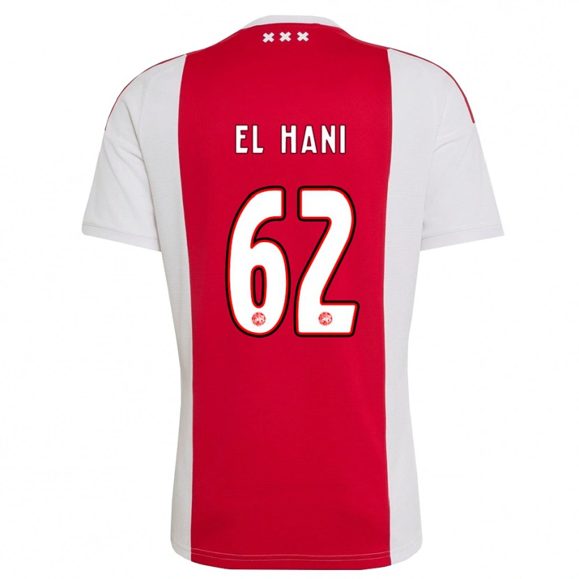 DanxenメンズAymean El Hani#62レッド ホワイト イエローホームシャツ2026/27ジャージーユニフォーム