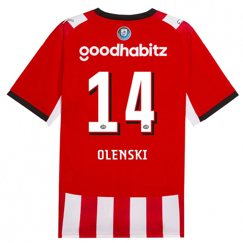 DanxenメンズRayjen Olenski#14レッド ホワイトブラックホームシャツ2026/27ジャージーユニフォーム