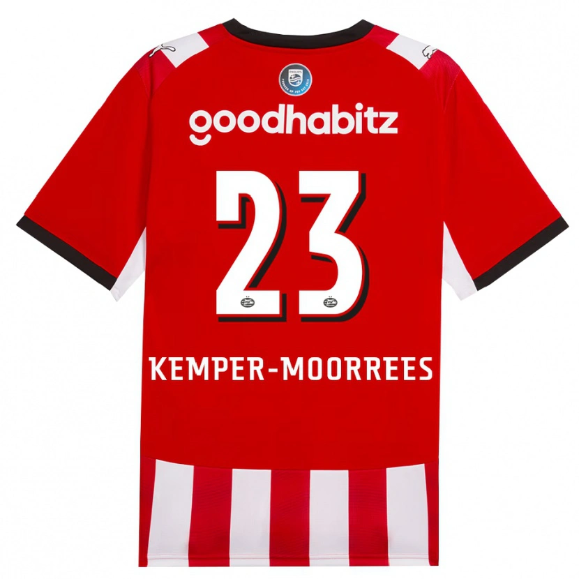 DanxenメンズMyrthe Kemper-Moorrees#23レッド ホワイトブラックホームシャツ2026/27ジャージーユニフォーム