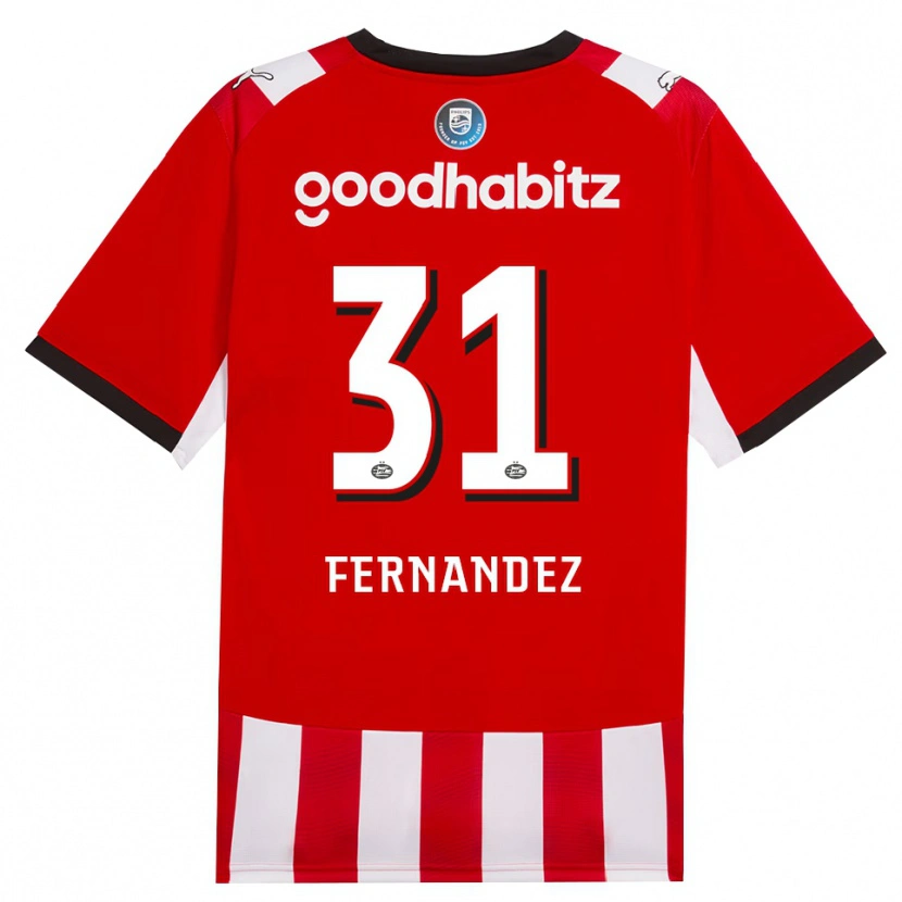 Danxenメンズノア・フェルナンデス#31レッド ホワイトブラックホームシャツ2026/27ジャージーユニフォーム