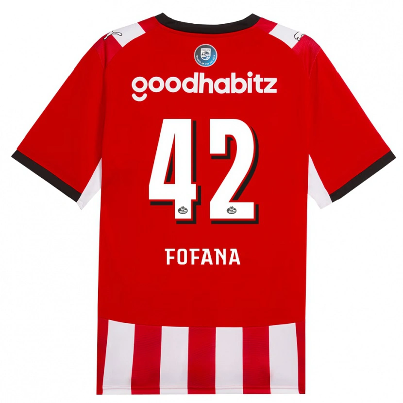 Danxenメンズフォデ・フォファナ#42レッド ホワイトブラックホームシャツ2026/27ジャージーユニフォーム