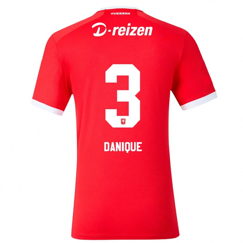 Danxenメンズダニク・ケルクダイク#3レッド ホワイトホームシャツ2026/27ジャージーユニフォーム