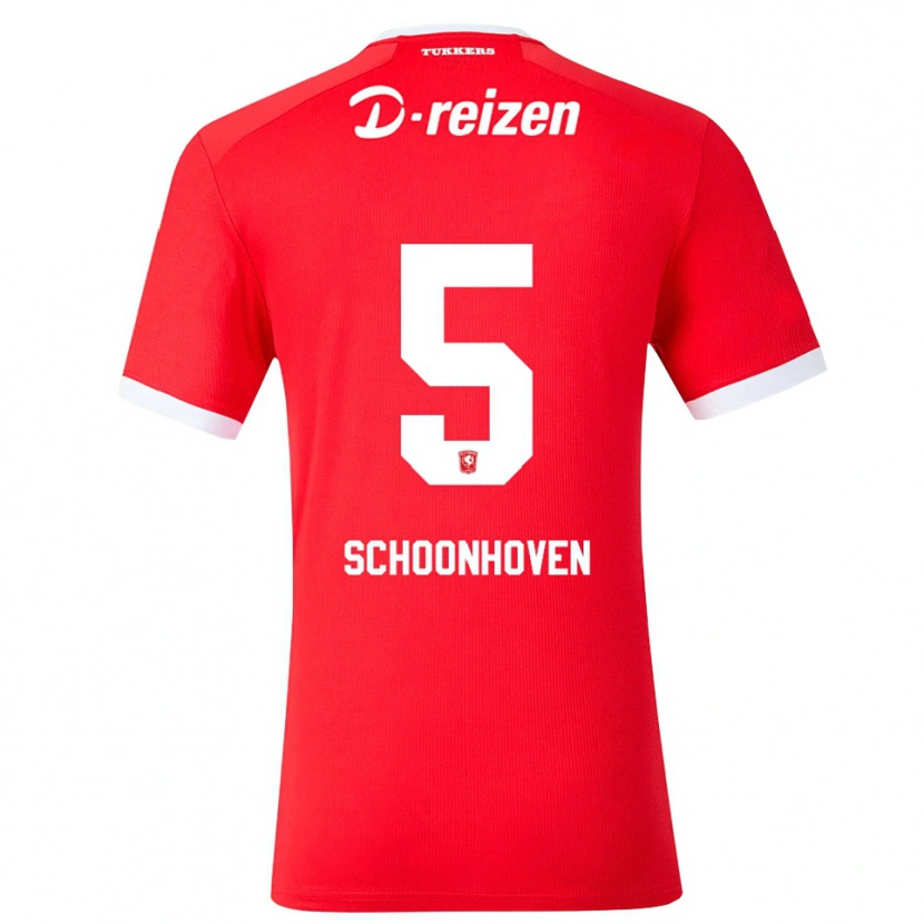 DanxenメンズRoman Schoonhoven#5レッド ホワイトホームシャツ2026/27ジャージーユニフォーム