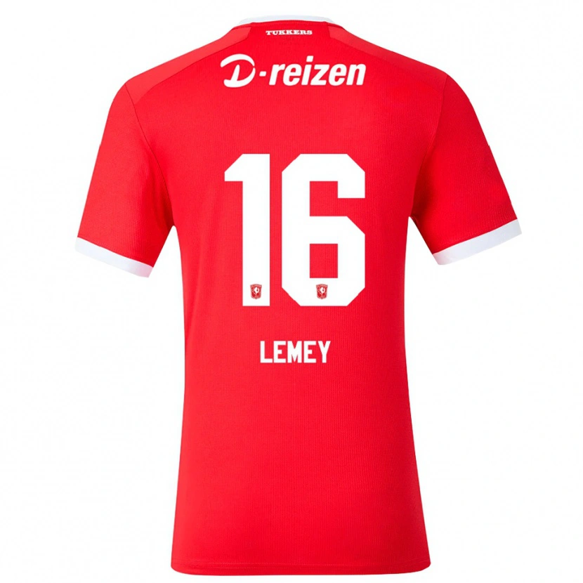 DanxenメンズDiede Lemey#16レッド ホワイトホームシャツ2026/27ジャージーユニフォーム