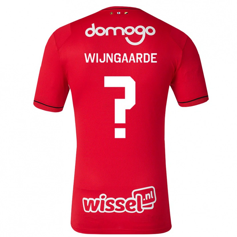DanxenメンズJahrnell Wijngaarde#0レッド ホワイトブラックホームシャツ2026/27ジャージーユニフォーム