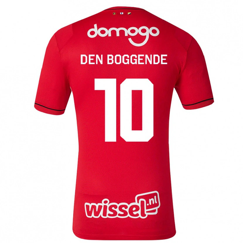 DanxenメンズTijn Den Boggende#10レッド ホワイトブラックホームシャツ2026/27ジャージーユニフォーム