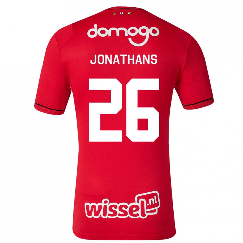 Danxenメンズミリアーノ・ジョナサンズ#26レッド ホワイトブラックホームシャツ2026/27ジャージーユニフォーム