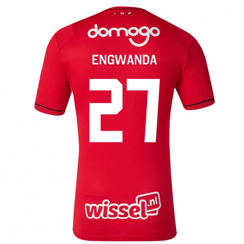 DanxenメンズAlonzo Engwanda#27レッド ホワイトブラックホームシャツ2026/27ジャージーユニフォーム