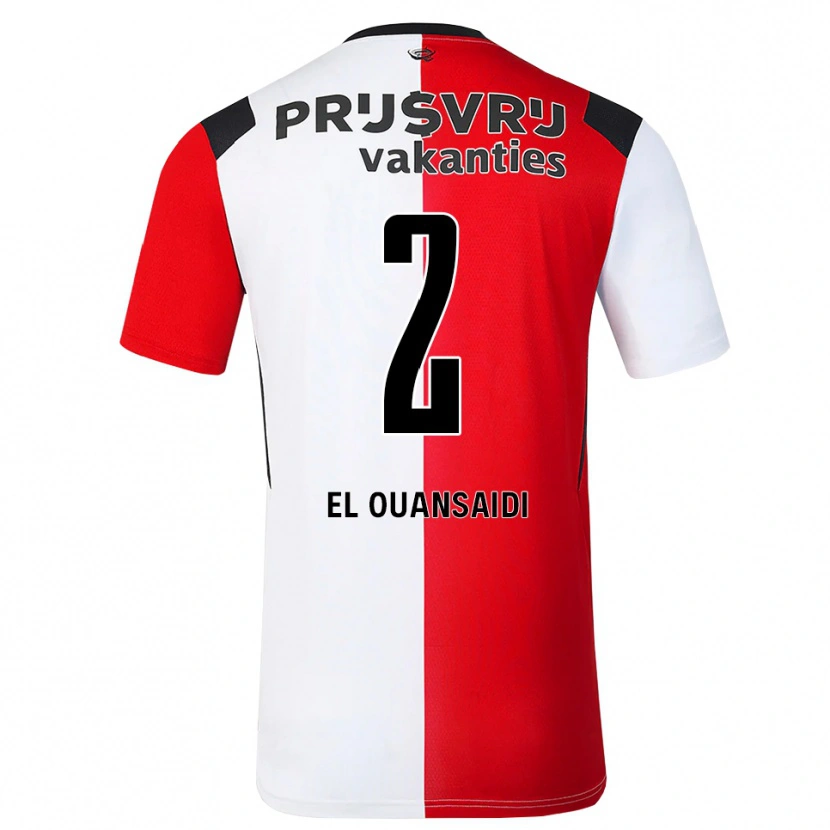 DanxenメンズKeyane El Ouansaidi#2レッド ホワイトブラックホームシャツ2026/27ジャージーユニフォーム