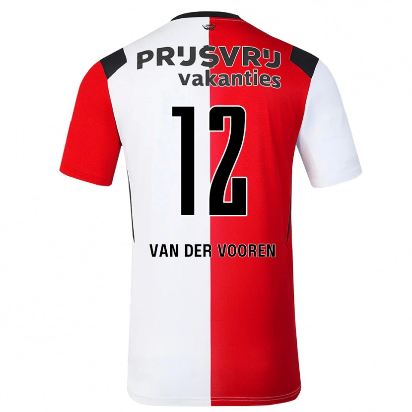 DanxenメンズRemy Van Der Vooren#12レッド ホワイトブラックホームシャツ2026/27ジャージーユニフォーム