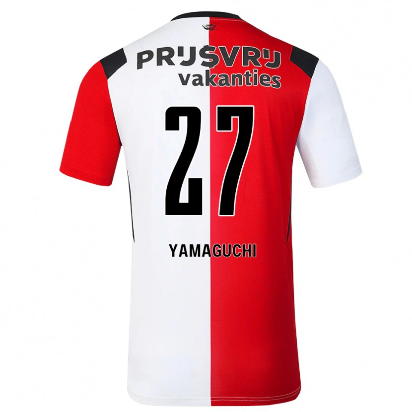 DanxenメンズKeina Yamaguchi#27レッド ホワイトブラックホームシャツ2026/27ジャージーユニフォーム