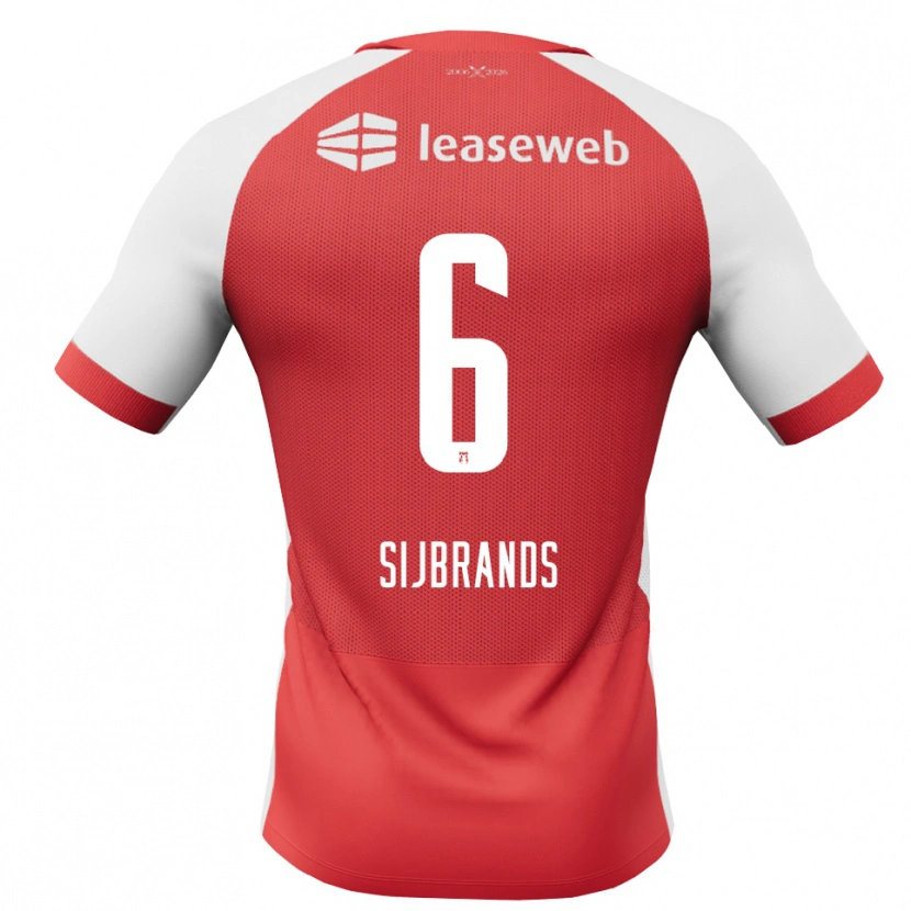 DanxenメンズJulian Sijbrands#6レッド ホワイトブラックホームシャツ2026/27ジャージーユニフォーム