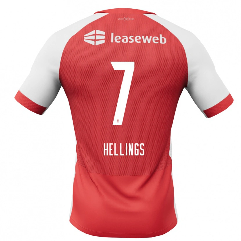 DanxenメンズChavarello Hellings#7レッド ホワイトブラックホームシャツ2026/27ジャージーユニフォーム
