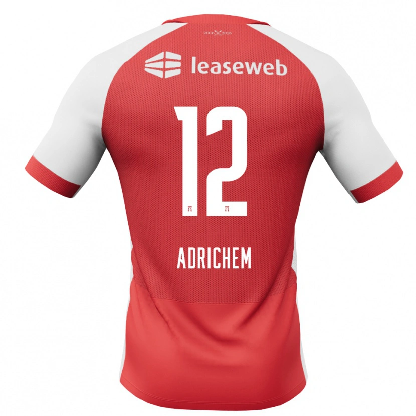 DanxenメンズMees Adrichem#12レッド ホワイトブラックホームシャツ2026/27ジャージーユニフォーム