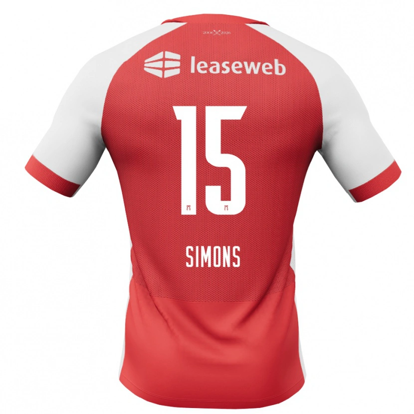 DanxenメンズSaviola Simons#15レッド ホワイトブラックホームシャツ2026/27ジャージーユニフォーム