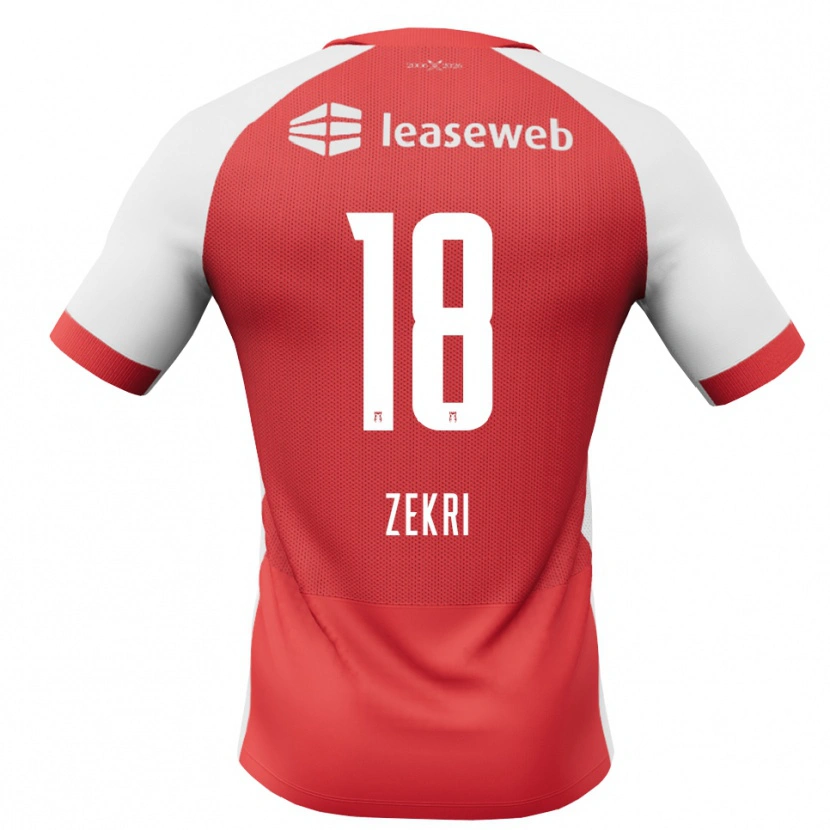 DanxenメンズRayan Zekri#18レッド ホワイトブラックホームシャツ2026/27ジャージーユニフォーム