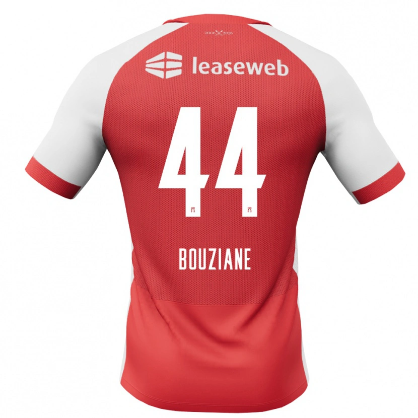 DanxenメンズWassim Bouziane#44レッド ホワイトブラックホームシャツ2026/27ジャージーユニフォーム
