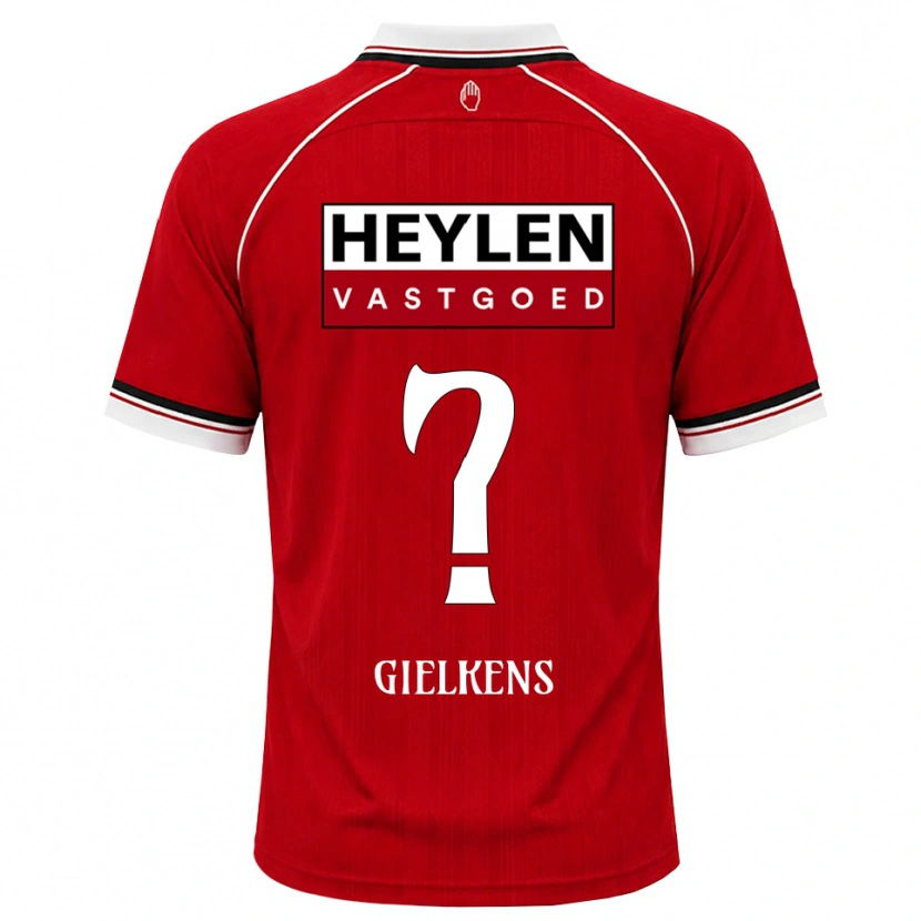 DanxenメンズMathijs Gielkens#0レッド ホワイトブラックホームシャツ2026/27ジャージーユニフォーム