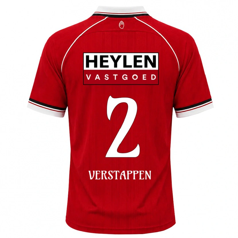 DanxenメンズJayden Verstappen#2レッド ホワイトブラックホームシャツ2026/27ジャージーユニフォーム