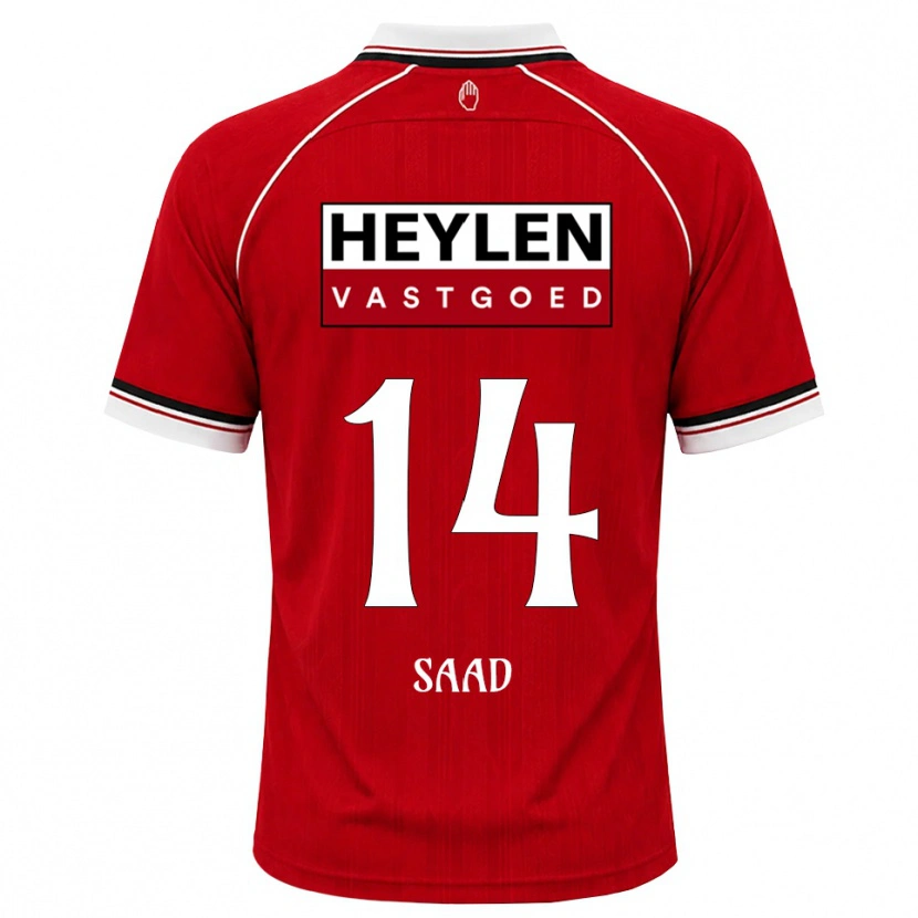 DanxenメンズJabir Saad#14レッド ホワイトブラックホームシャツ2026/27ジャージーユニフォーム