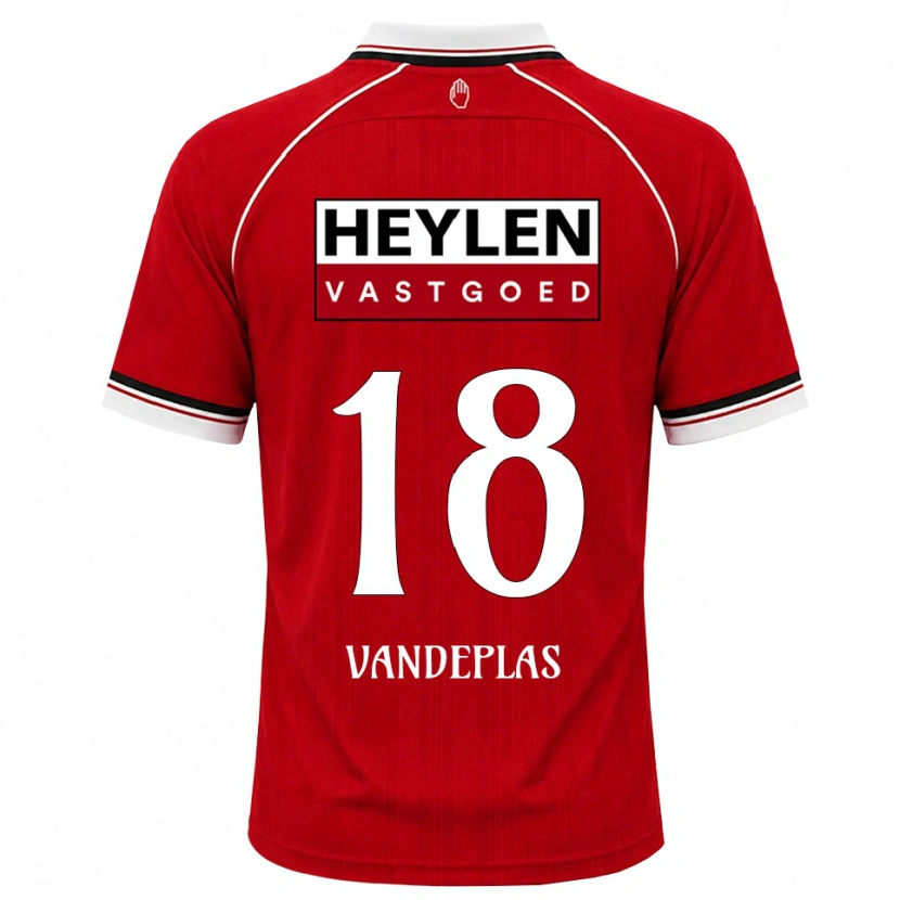DanxenメンズGerard Vandeplas#18レッド ホワイトブラックホームシャツ2026/27ジャージーユニフォーム