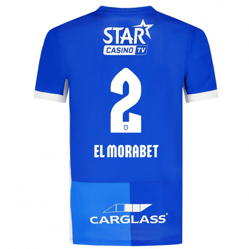 DanxenメンズSami El Morabet#2ミディアムブルー ロイヤルブルー ホワイトホームシャツ2026/27ジャージーユニフォーム