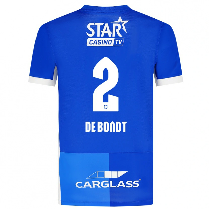 DanxenメンズMarith De Bondt#2ミディアムブルー ロイヤルブルー ホワイトホームシャツ2026/27ジャージーユニフォーム