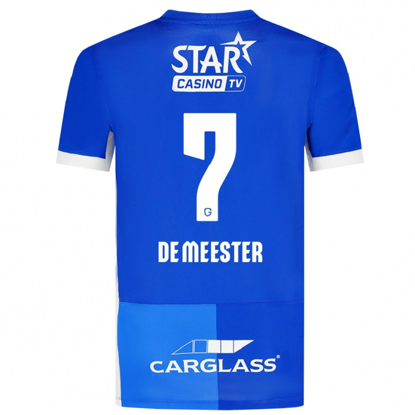 DanxenメンズThirsa De Meester#7ミディアムブルー ロイヤルブルー ホワイトホームシャツ2026/27ジャージーユニフォーム