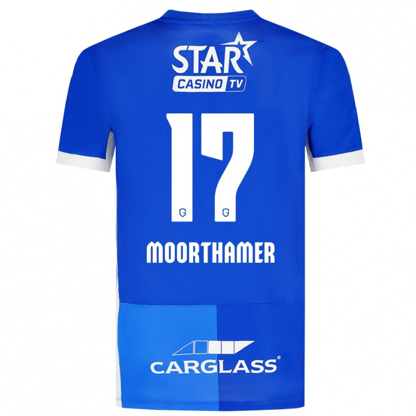 DanxenメンズTinus Moorthamer#17ミディアムブルー ロイヤルブルー ホワイトホームシャツ2026/27ジャージーユニフォーム