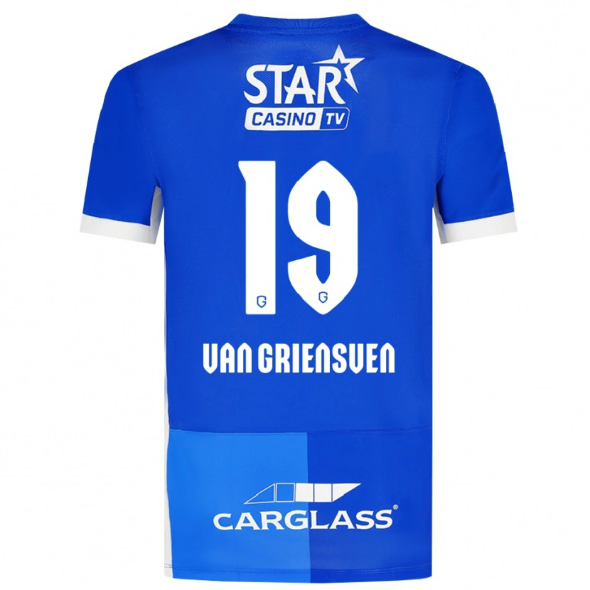DanxenメンズEvy Van Griensven#19ミディアムブルー ロイヤルブルー ホワイトホームシャツ2026/27ジャージーユニフォーム