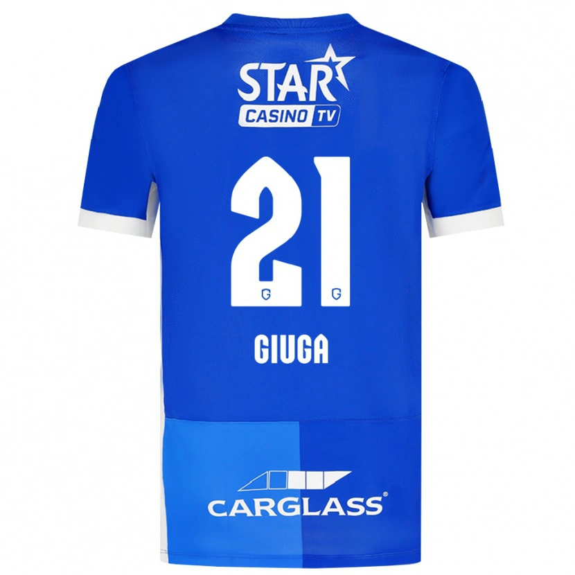 DanxenメンズAnissa Giuga#21ミディアムブルー ロイヤルブルー ホワイトホームシャツ2026/27ジャージーユニフォーム