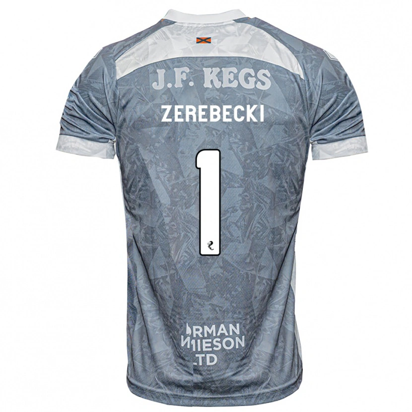 DanxenメンズKuba Zerebecki#1ライトスレートグレーアウェイシャツ2026/27ジャージーユニフォーム