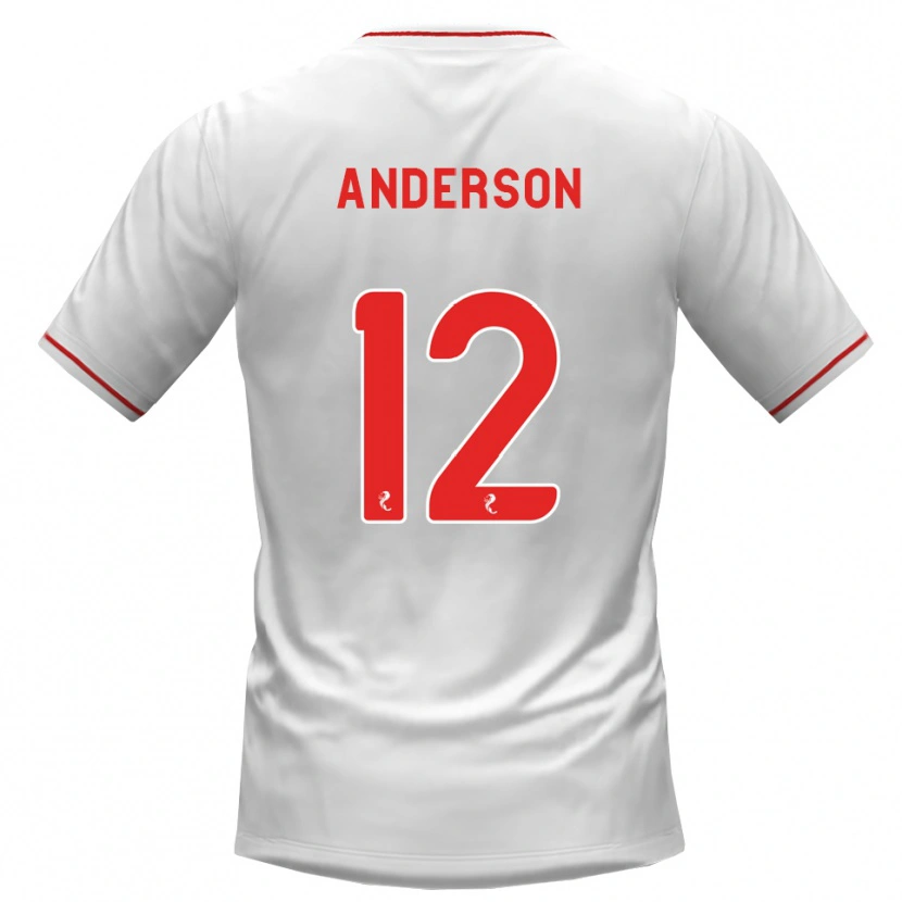DanxenメンズRhys Anderson#12白赤アウェイシャツ2026/27ジャージーユニフォーム