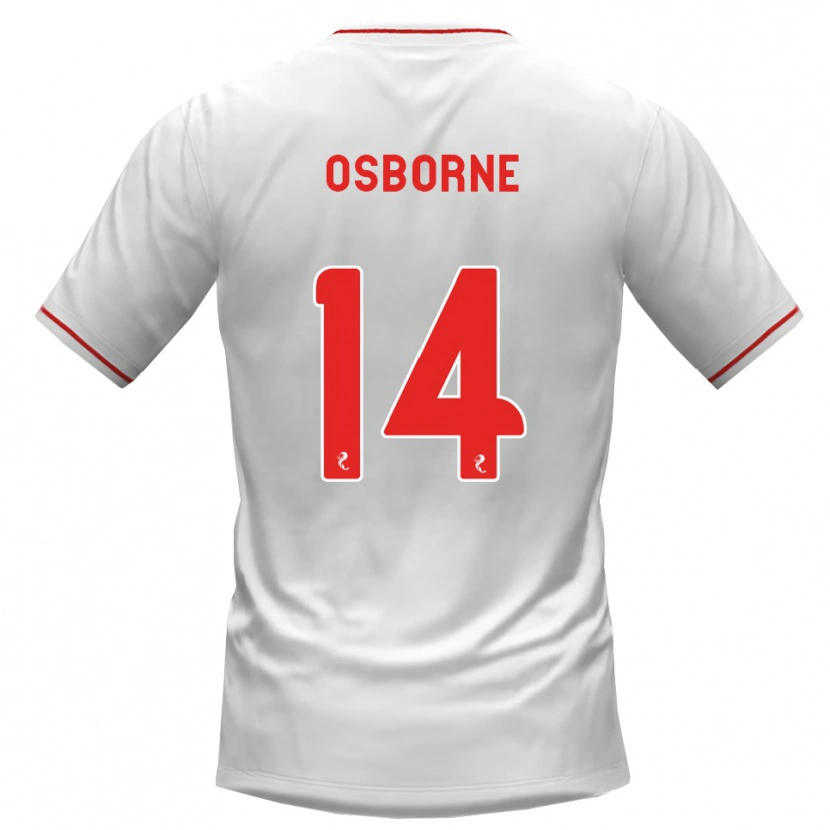 DanxenメンズEllie Osborne#14白赤アウェイシャツ2026/27ジャージーユニフォーム