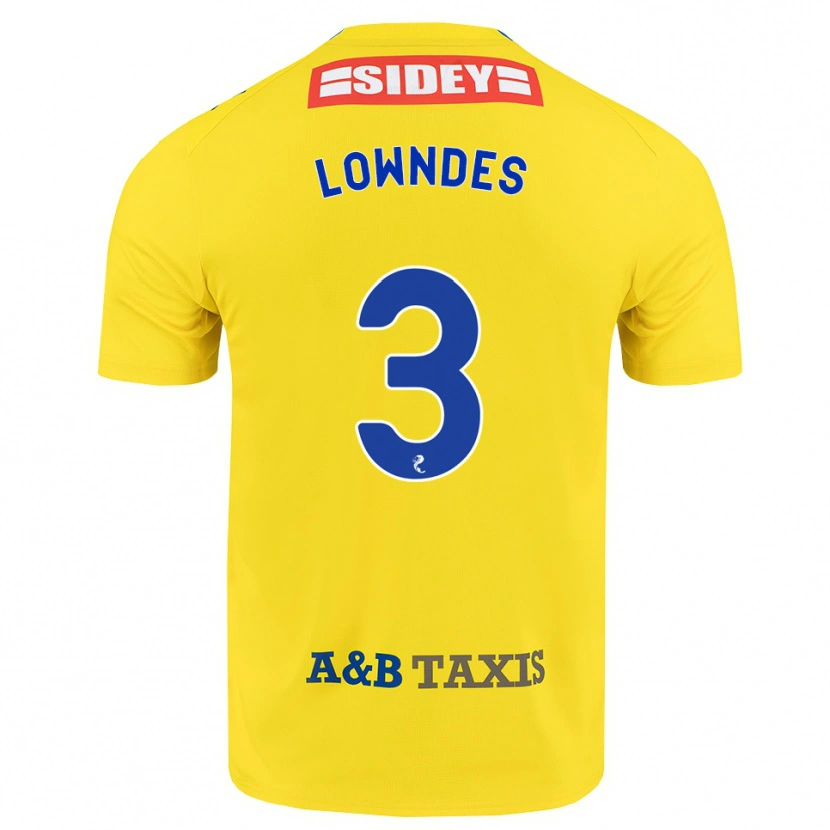 DanxenメンズThomas Lowndes#3黄 青 黒アウェイシャツ2026/27ジャージーユニフォーム