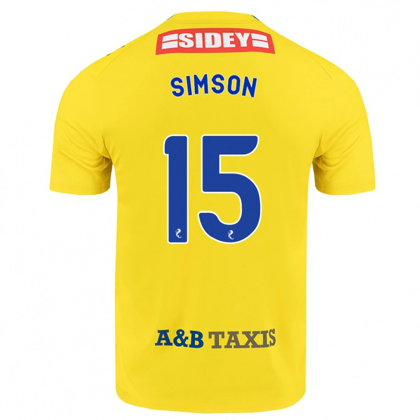 DanxenメンズSteffi Simson#15黄 青 黒アウェイシャツ2026/27ジャージーユニフォーム