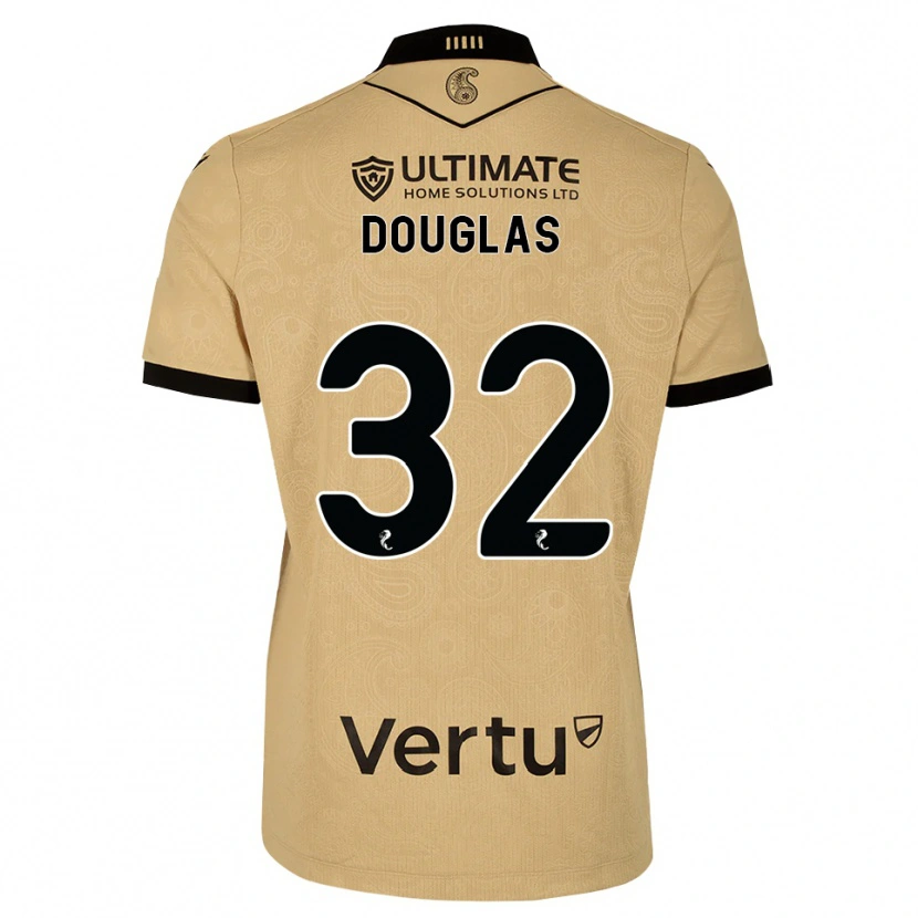 DanxenメンズLuke Douglas#32バーリーウッド 黒アウェイシャツ2026/27ジャージーユニフォーム