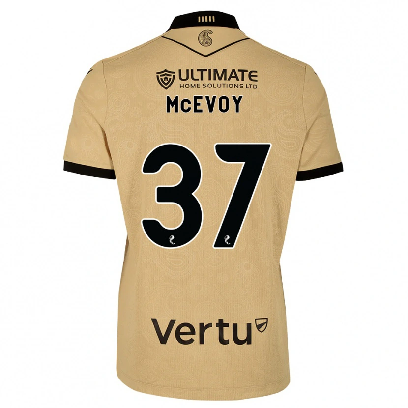 Danxenメンズキャリック・マケボイ#37バーリーウッド 黒アウェイシャツ2026/27ジャージーユニフォーム