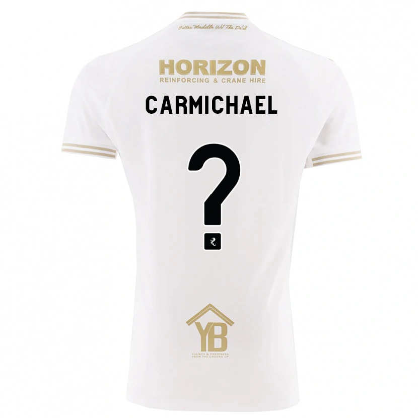 DanxenメンズLiam Carmichael#0ウィート 白アウェイシャツ2026/27ジャージーユニフォーム