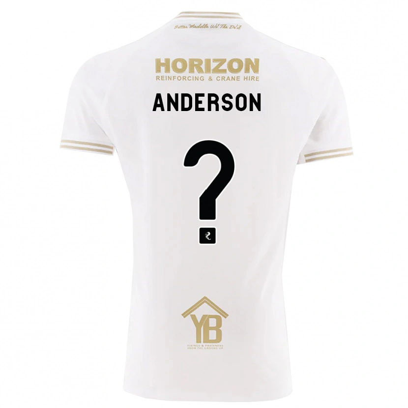 DanxenメンズBrogan Anderson#0ウィート 白アウェイシャツ2026/27ジャージーユニフォーム