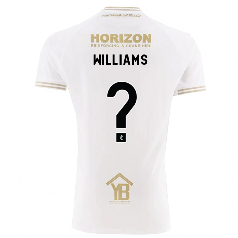 DanxenメンズCerys Williams#0ウィート 白アウェイシャツ2026/27ジャージーユニフォーム