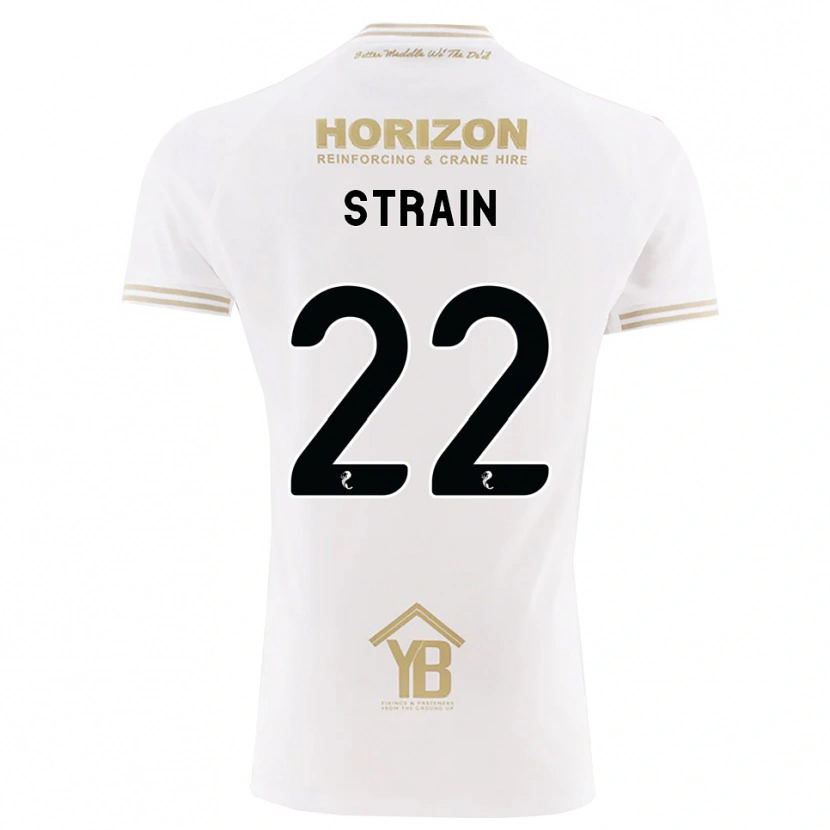 Danxenメンズライアン・ストレイン#22ウィート 白アウェイシャツ2026/27ジャージーユニフォーム