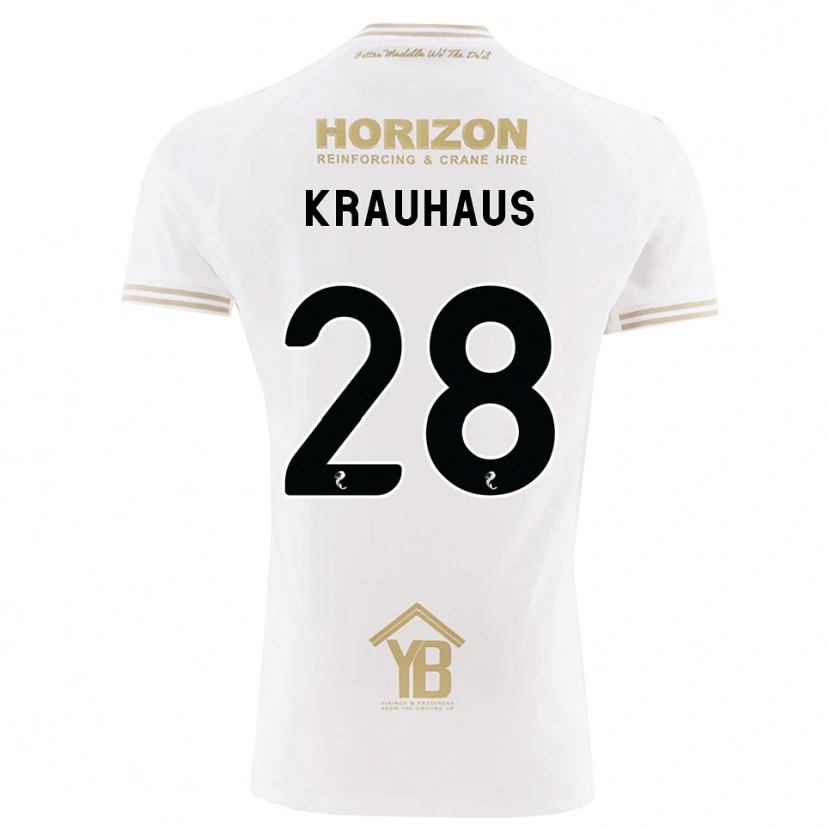 DanxenメンズBen Krauhaus#28ウィート 白アウェイシャツ2026/27ジャージーユニフォーム