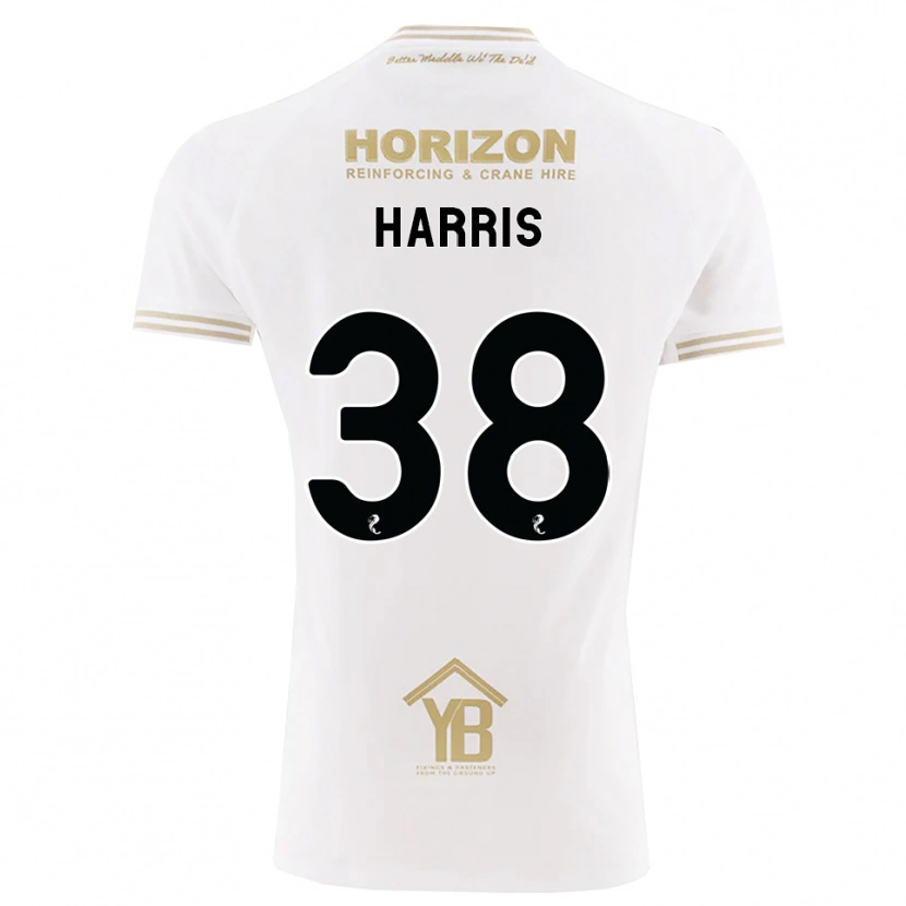 DanxenメンズLeo Harris#38ウィート 白アウェイシャツ2026/27ジャージーユニフォーム